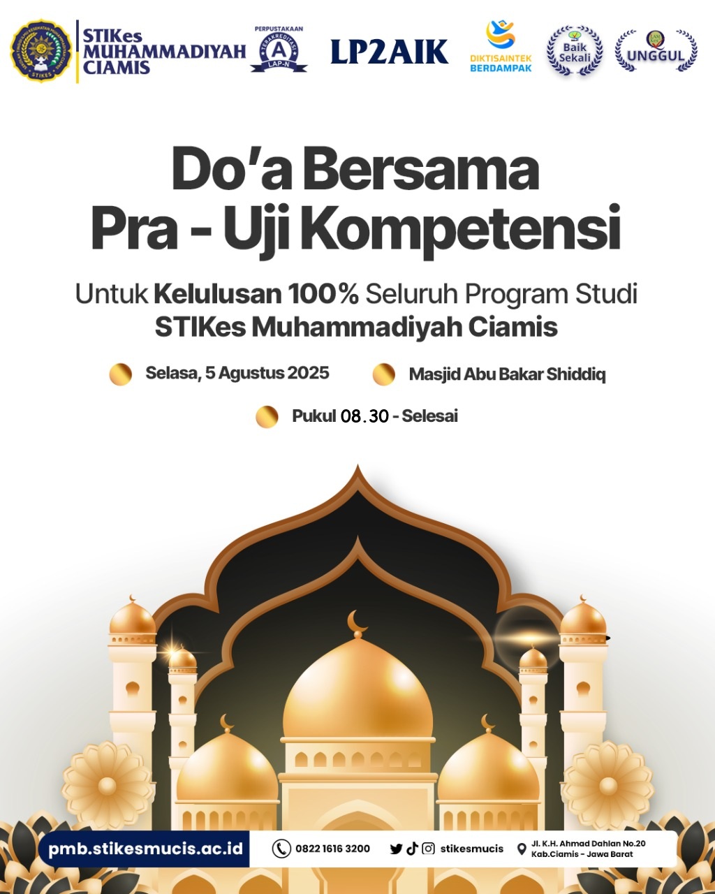 STIKes Muhammadiyah Ciamis Gelar Do'a Bersama Pra-Uji Kompetensi